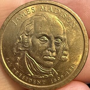 2007 P James Madison dollar coin